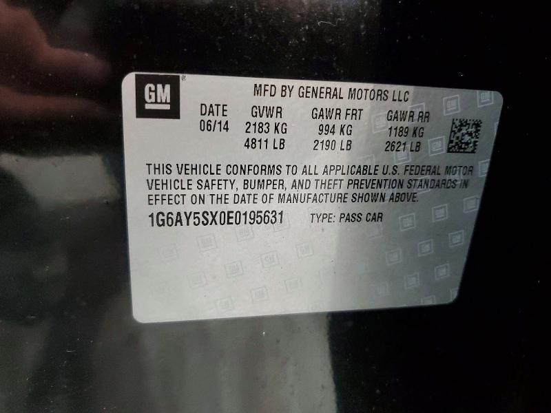 2014 Cadillac Cts მანქანა იყიდება აუქციონზე, vin: 1G6AY5SX0E0195631, აუქციონის ნომერი: 48832666