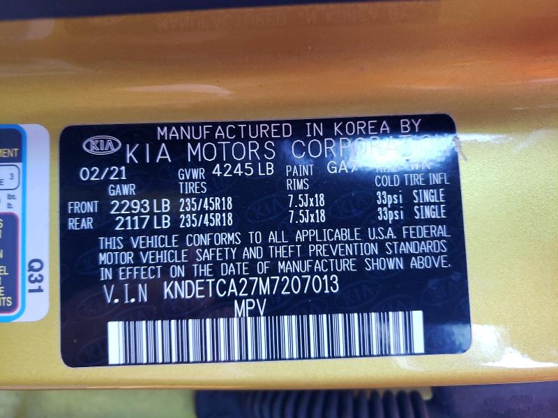Aukcja sprzedaży 2021 Kia Seltos, vin: KNDETCA27M7207013, numer aukcji: 50598746