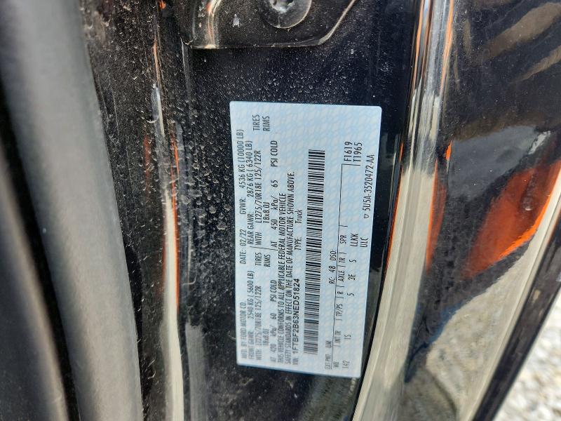 2022 Ford F250 მანქანა იყიდება აუქციონზე, vin: 1FTBF2B63NED51824, აუქციონის ნომერი: 48314166