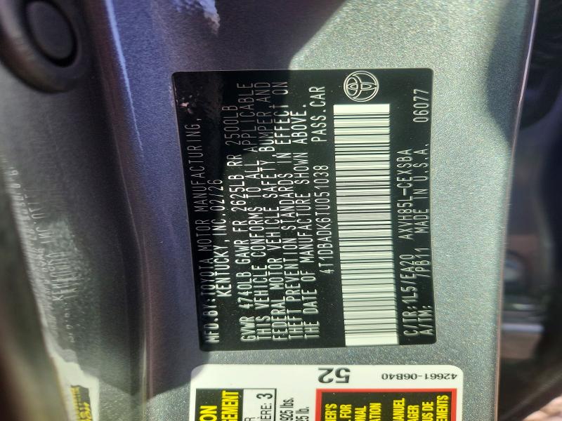 Aukcja sprzedaży 2026 Toyota Camry, vin: 4T1DBADK6TU051038, numer aukcji: 49800826