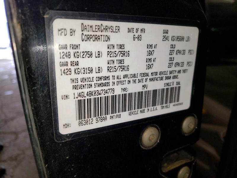 Aukcja sprzedaży 2003 Jeep Liberty, vin: 1J4GL48K03W734779, numer aukcji: 49306556