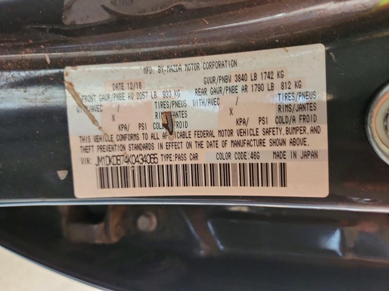 51584286 :رقم المزاد ، JM1DKDB74K0434065 vin ، 2019 Mazda Cx-3 مزاد بيع