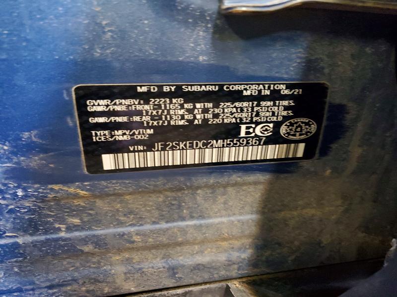 49370236 :رقم المزاد ، JF2SKEDC2MH559367 vin ، 2021 Subaru Forester مزاد بيع