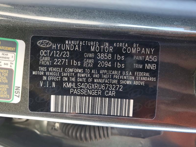 48171656 :رقم المزاد ، KMHLS4DGXRU673272 vin ، 2024 Hyundai Elantra مزاد بيع