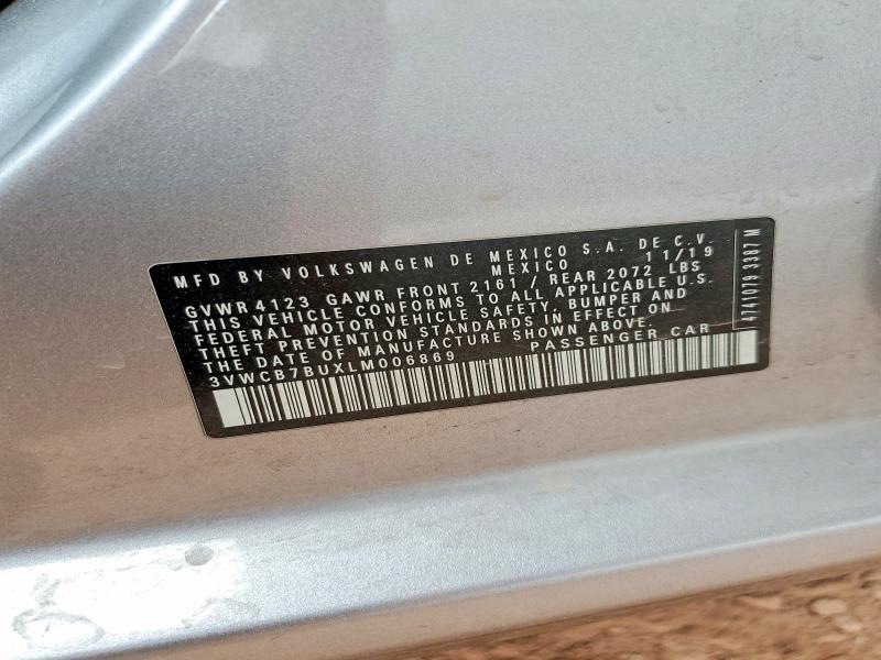 Aukcja sprzedaży 2020 Volkswagen Jetta, vin: 3VWCB7BUXLM006869, numer aukcji: 49444946