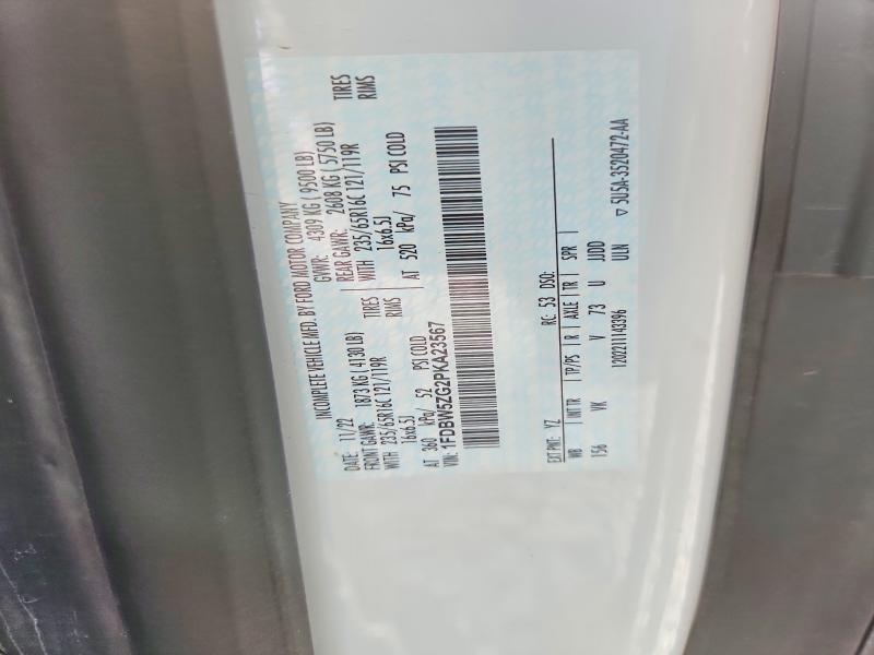 2023 Ford Transit მანქანა იყიდება აუქციონზე, vin: 1FDBW5ZG2PKA23567, აუქციონის ნომერი: 49640016