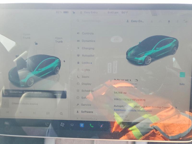 48779716 :رقم المزاد ، 5YJ3E1EB1NF261676 vin ، 2022 Tesla Model 3 مزاد بيع