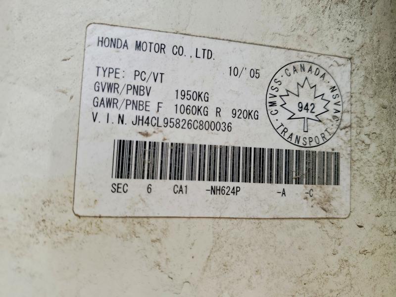 Продаж на аукціоні авто 2006 Acura Tsx, vin: JH4CL95826C800036, номер лоту: 50682296