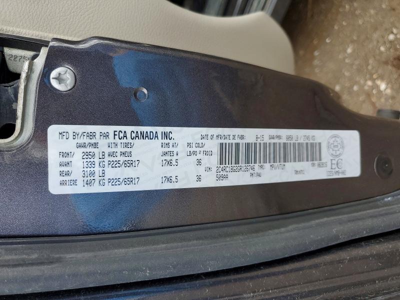 49733396 :رقم المزاد ، 2C4RC1BG2GR126746 vin ، 2016 Chrysler Town & Country مزاد بيع
