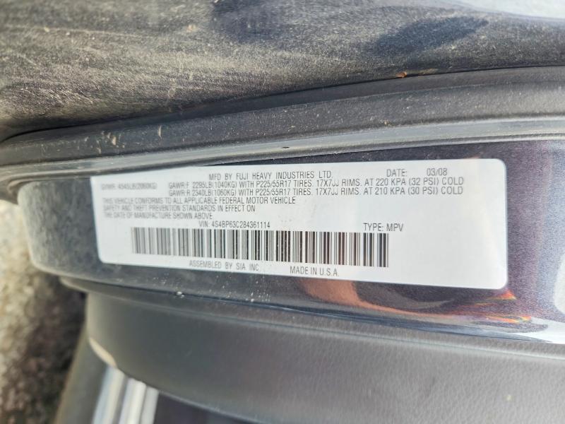 Продаж на аукціоні авто 2008 Subaru Outback, vin: 4S4BP63C284361114, номер лоту: 49982396