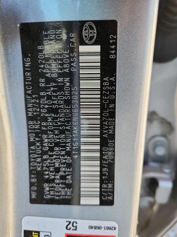 2022 Toyota Camry მანქანა იყიდება აუქციონზე, vin: 4T1G11AK6NU653025, აუქციონის ნომერი: 51351106