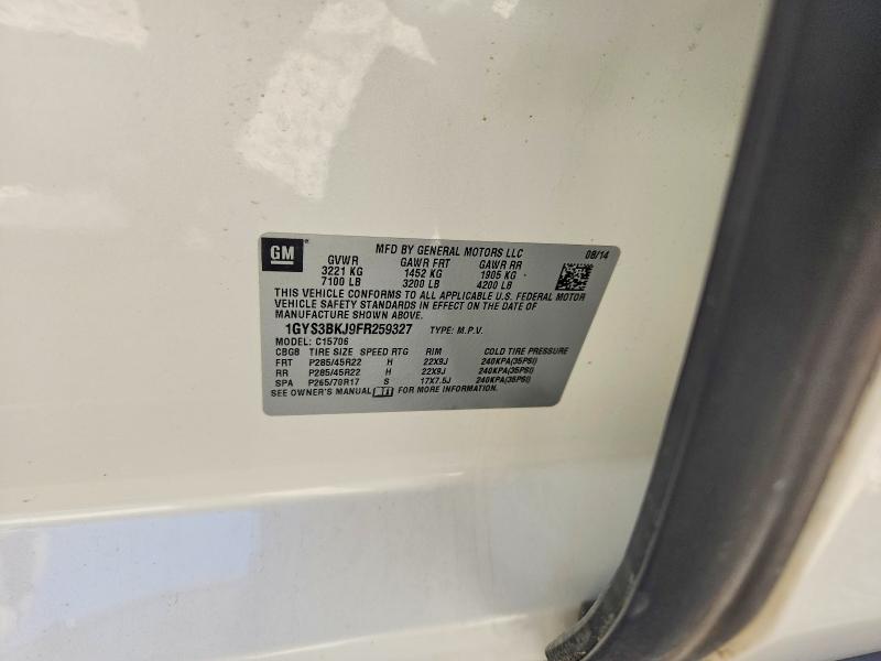 Продажа на аукционе авто 2015 Cadillac Escalade, vin: 1GYS3BKJ9FR259327, номер лота: 50484816
