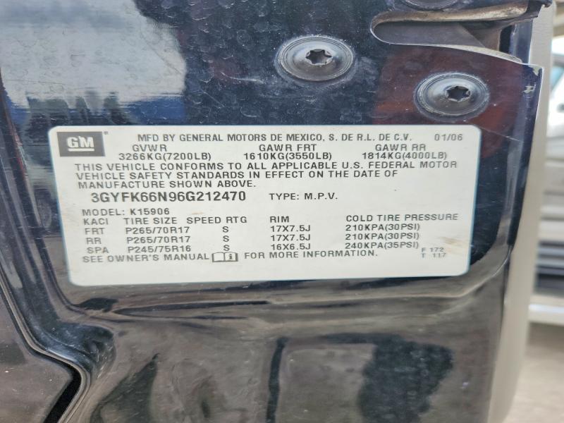 Aukcja sprzedaży 2006 Cadillac Escalade, vin: 3GYFK66N96G212470, numer aukcji: 48487036