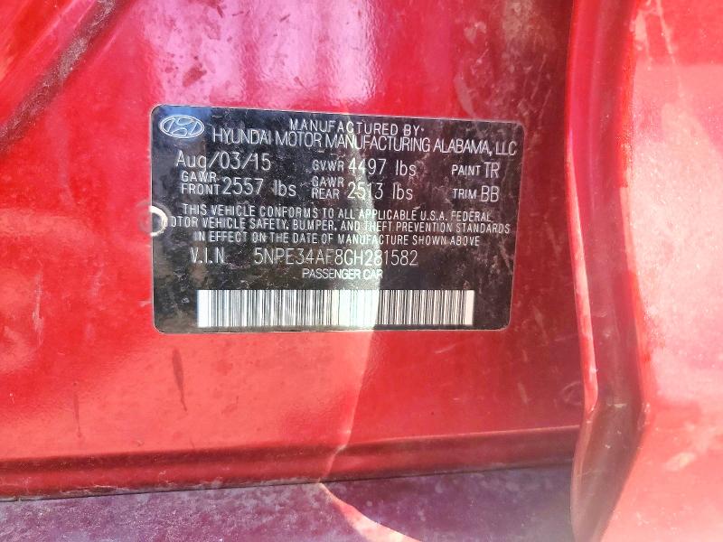 Продажа на аукционе авто 2016 Hyundai Sonata, vin: 5NPE34AF8GH281582, номер лота: 48714376