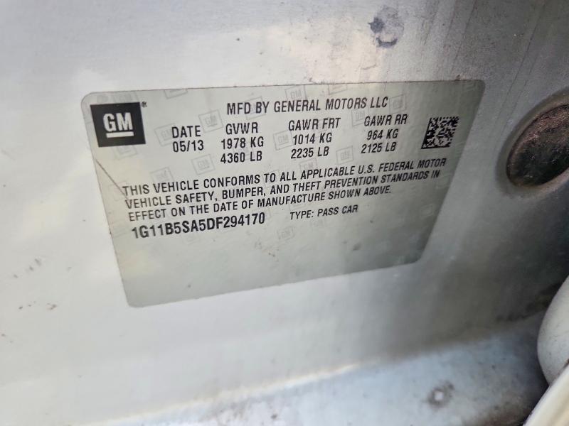 48988426 :رقم المزاد ، 1G11B5SA5DF294170 vin ، 2013 Chevrolet Malibu مزاد بيع