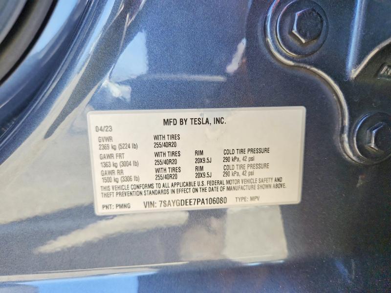 Aukcja sprzedaży 2023 Tesla Model Y, vin: 7SAYGDEE7PA106080, numer aukcji: 50417486