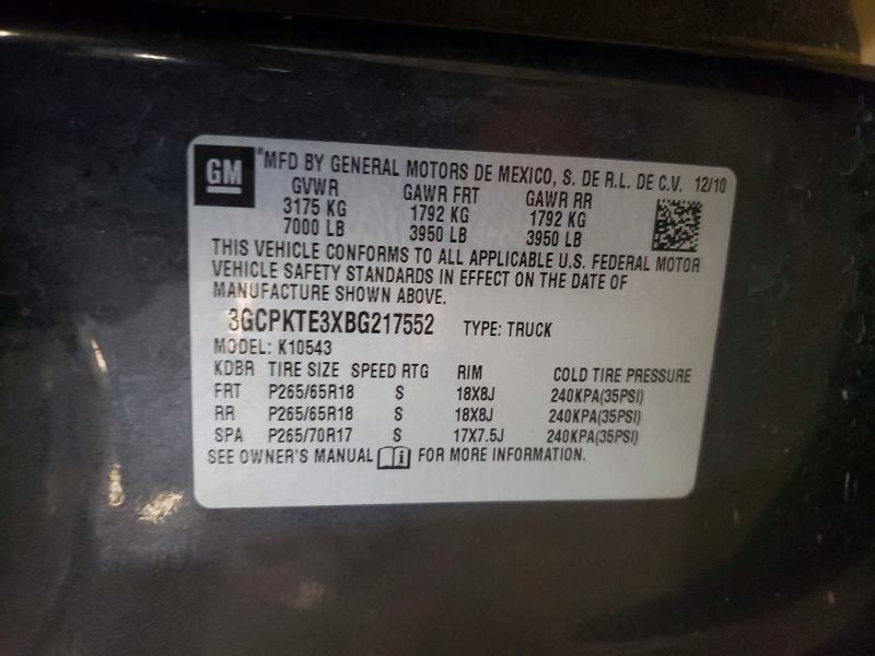 Продажа на аукционе авто 2011 Chevrolet Silverado, vin: 3GCPKTE3XBG217552, номер лота: 52008246