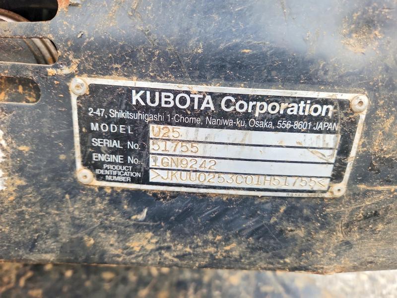Aukcja sprzedaży 2018 Kubota All Mobile Equipment, vin: JKUU0253C01H51755, numer aukcji: 51525296