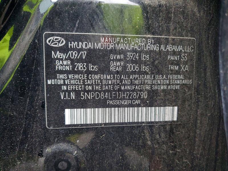 Aukcja sprzedaży 2018 Hyundai Elantra, vin: 5NPD84LF1JH228790, numer aukcji: 51499466
