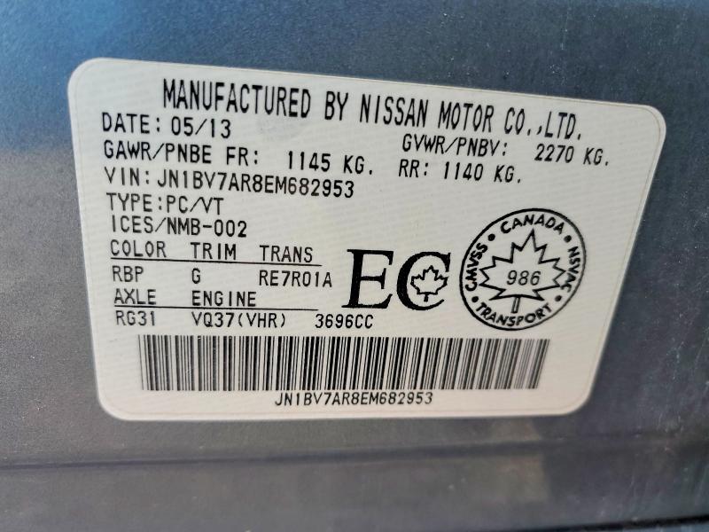 Aukcja sprzedaży 2014 Infiniti Q50, vin: JN1BV7AR8EM682953, numer aukcji: 48143176