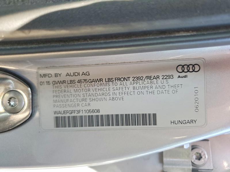 49837826 :رقم المزاد ، WAUEFGFF3F1105608 vin ، 2015 Audi A3 مزاد بيع