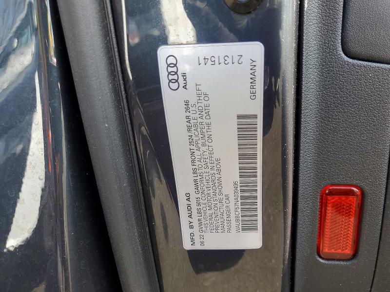 Продажа на аукционе авто 2022 Audi A5, vin: WAUBBCF57NA039495, номер лота: 48991376