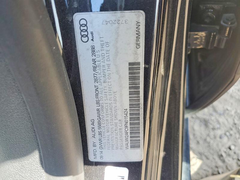 Auction sale of the 2015 Audi S7, vin: WAUW2AFC9FN015424, lot number: 50065756
