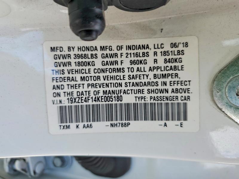 Продажа на аукционе авто 2019 Honda Insight, vin: 19XZE4F14KE005180, номер лота: 49375496