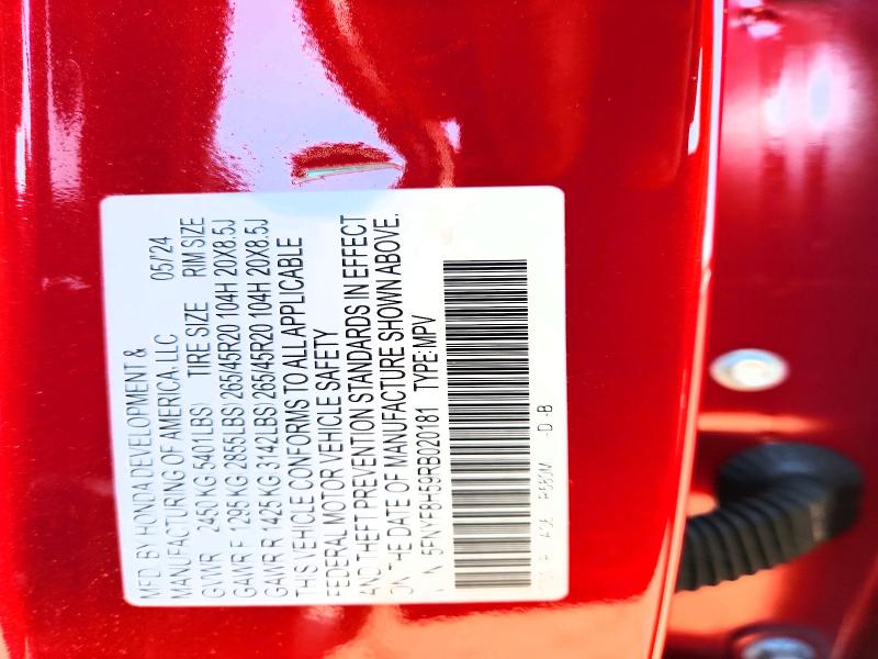 2024 Honda Passport მანქანა იყიდება აუქციონზე, vin: 5FNYF8H59RB020181, აუქციონის ნომერი: 50676256