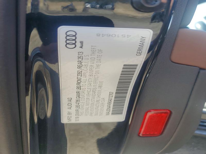 2019 Audi A4 მანქანა იყიდება აუქციონზე, vin: WAUDNAF45KA012707, აუქციონის ნომერი: 50090016