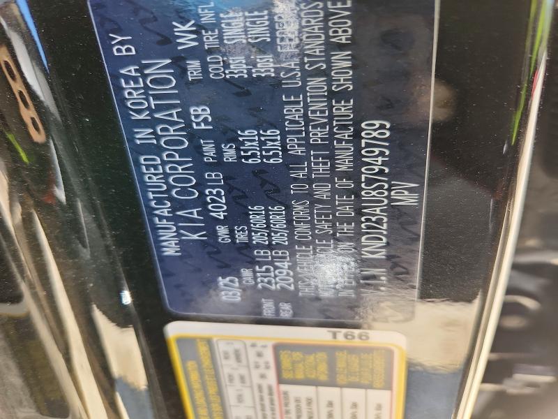 49812006 :رقم المزاد ، KNDJ23AU8S7949789 vin ، 2025 Kia Soul مزاد بيع
