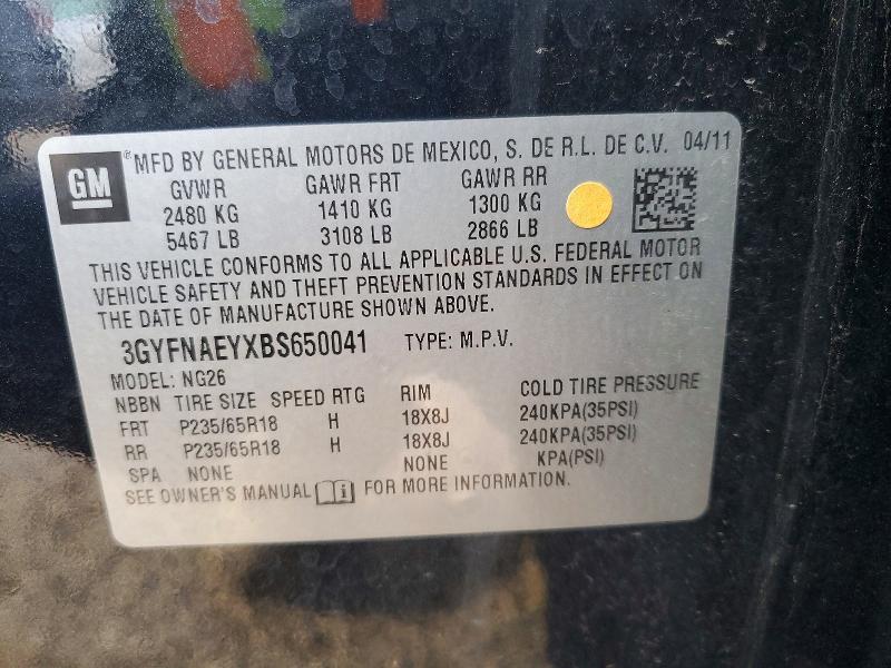 Aukcja sprzedaży 2011 Cadillac Srx, vin: 3GYFNAEYXBS650041, numer aukcji: 48420036