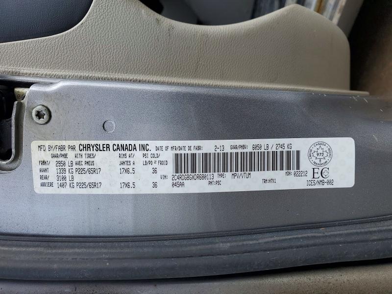 49217406 :رقم المزاد ، 2C4RDGBGXDR680113 vin ، 2013 Dodge Grand Caravan مزاد بيع