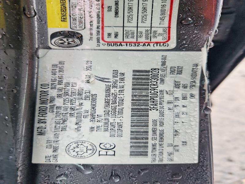 Aukcja sprzedaży 2012 Ford Fusion, vin: 3FAHP0JG9CR330028, numer aukcji: 48060786