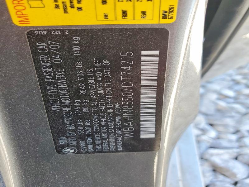 Продажа на аукционе авто 2007 Bmw 750, vin: WBAHN83507DT74215, номер лота: 50684516
