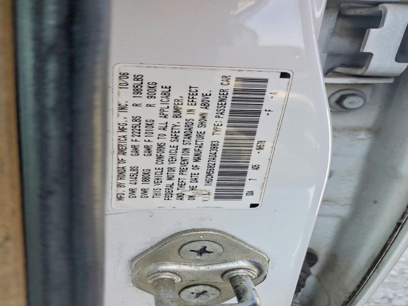 Aukcja sprzedaży 2007 Honda Accord, vin: 1HGCM56827A043983, numer aukcji: 48255036