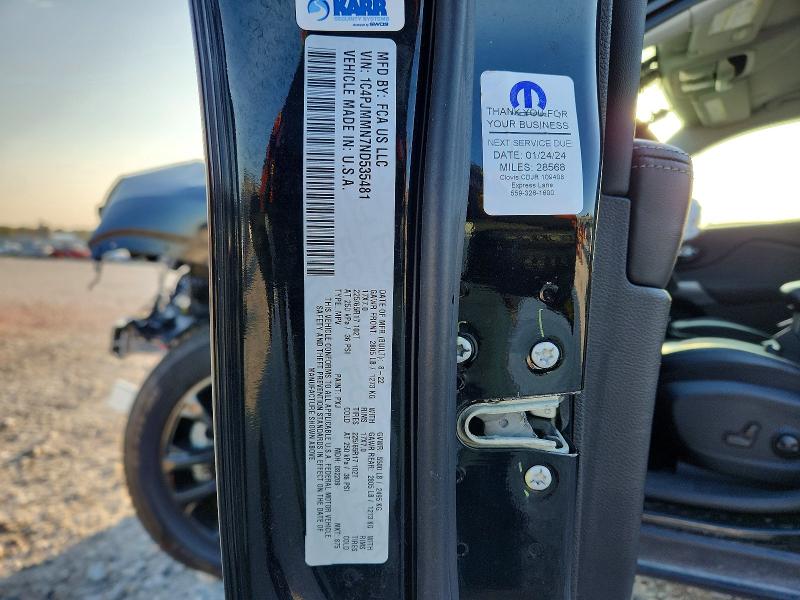 2022 Jeep Cherokee მანქანა იყიდება აუქციონზე, vin: 1C4PJMMN7ND535481, აუქციონის ნომერი: 50146706