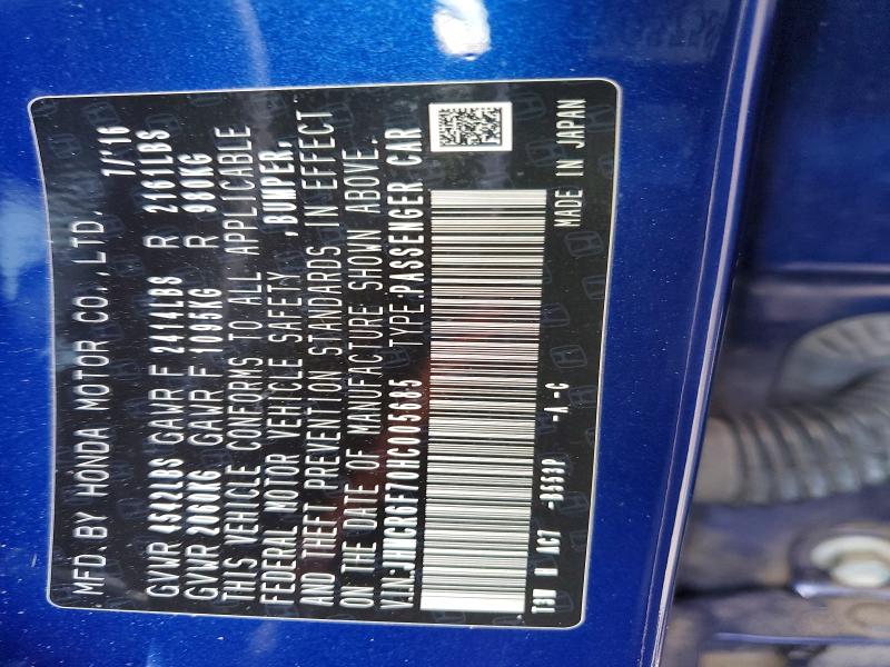 Продажа на аукционе авто 2017 Honda Accord, vin: JHMCR6F70HC005685, номер лота: 51669866