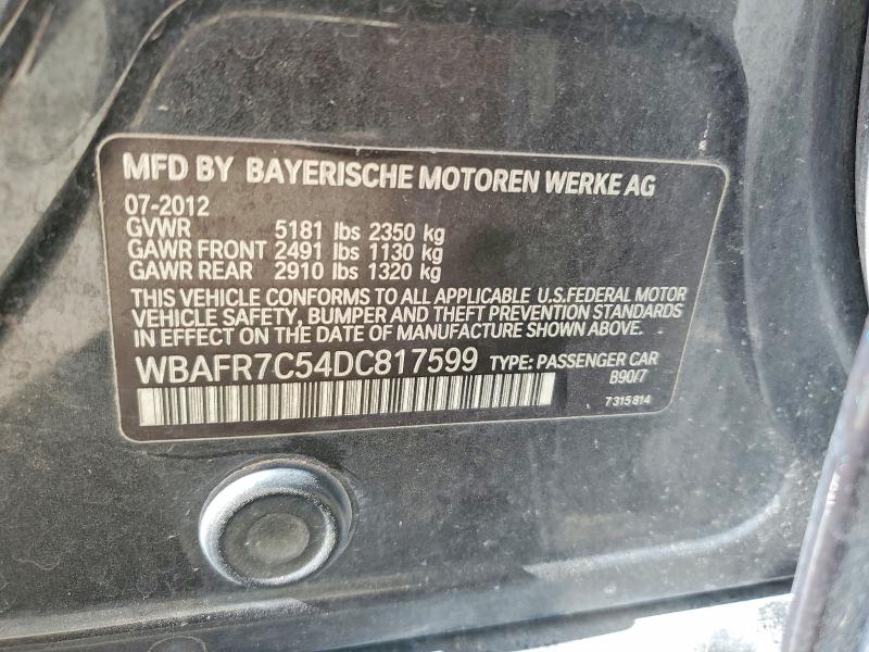 Продаж на аукціоні авто 2013 Bmw 535, vin: WBAFR7C54DC817599, номер лоту: 51377846