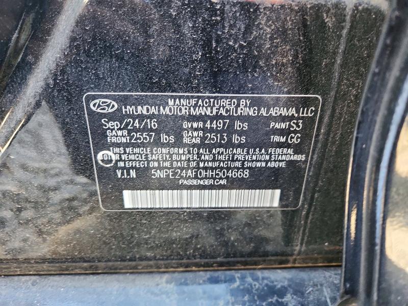 Продаж на аукціоні авто 2017 Hyundai Sonata, vin: 5NPE24AF0HH504668, номер лоту: 51457666