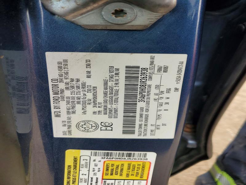 Aukcja sprzedaży 2018 Ford Fusion, vin: 3FA6P0HD8JR263938, numer aukcji: 49561606