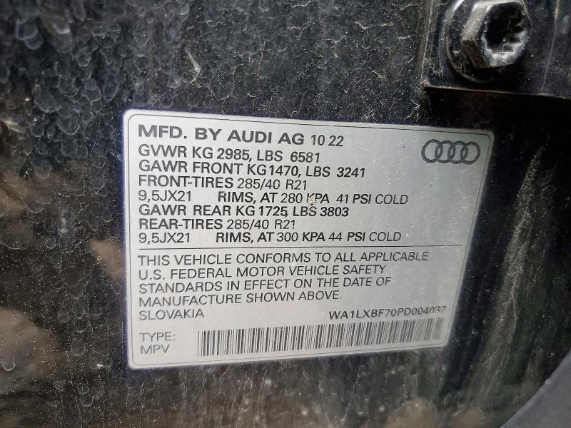 Продажа на аукционе авто 2023 Audi Q7, vin: WA1LXBF70PD004037, номер лота: 51601476