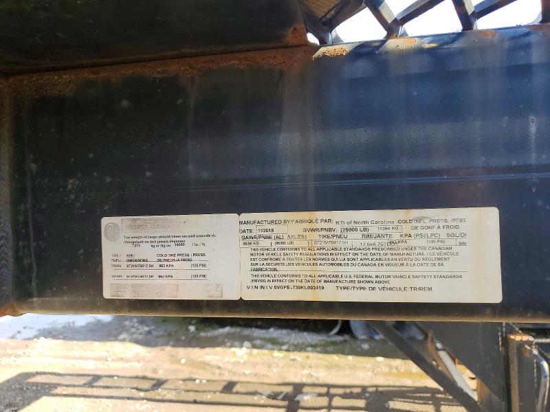 48617496 :رقم المزاد ، 5VGFE4739KL003419 vin ، 2019 Kaufman Ez 4 مزاد بيع