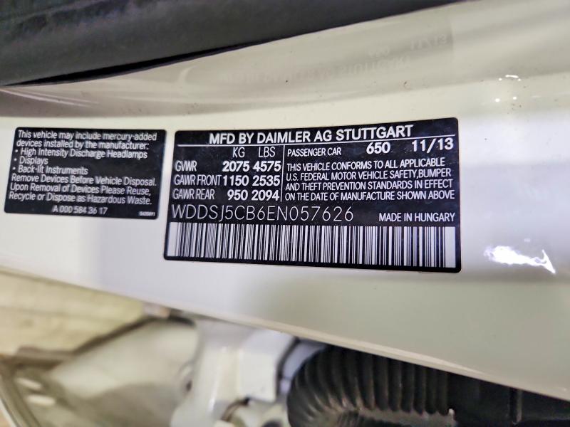 48498936 :رقم المزاد ، WDDSJ5CB6EN057626 vin ، 2014 Mercedes-benz Cla مزاد بيع