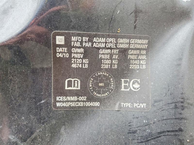 Aukcja sprzedaży 2011 Buick Regal, vin: W04GP5ECXB1004090, numer aukcji: 51316806