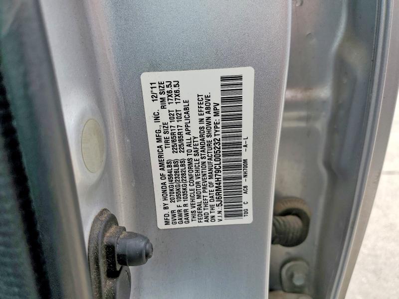 49972016 :رقم المزاد ، 5J6RM4H79CL005232 vin ، 2012 Honda Cr-v مزاد بيع