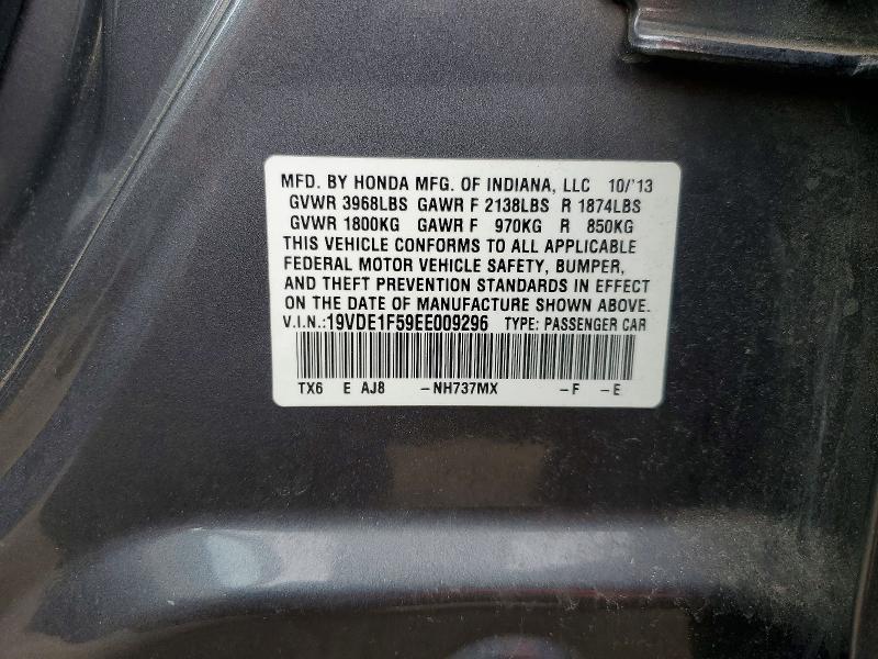 2014 Acura Ilx მანქანა იყიდება აუქციონზე, vin: 19VDE1F59EE009296, აუქციონის ნომერი: 48070126