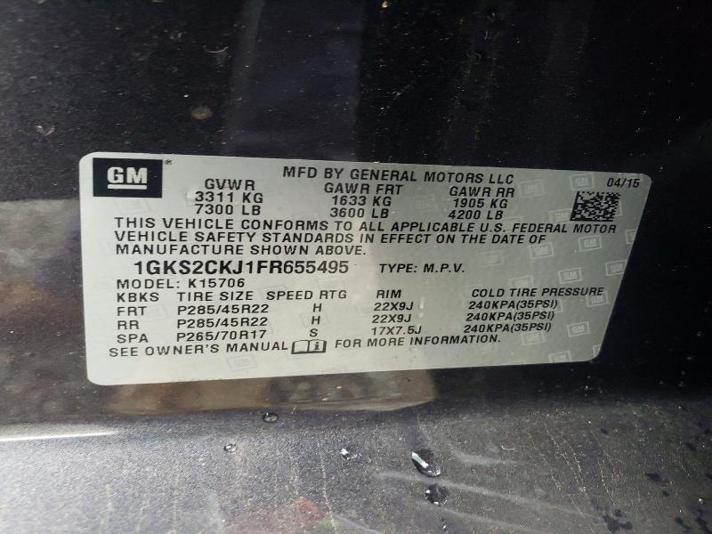 Продажа на аукционе авто 2015 Gmc Yukon, vin: 1GKS2CKJ1FR655495, номер лота: 49849676