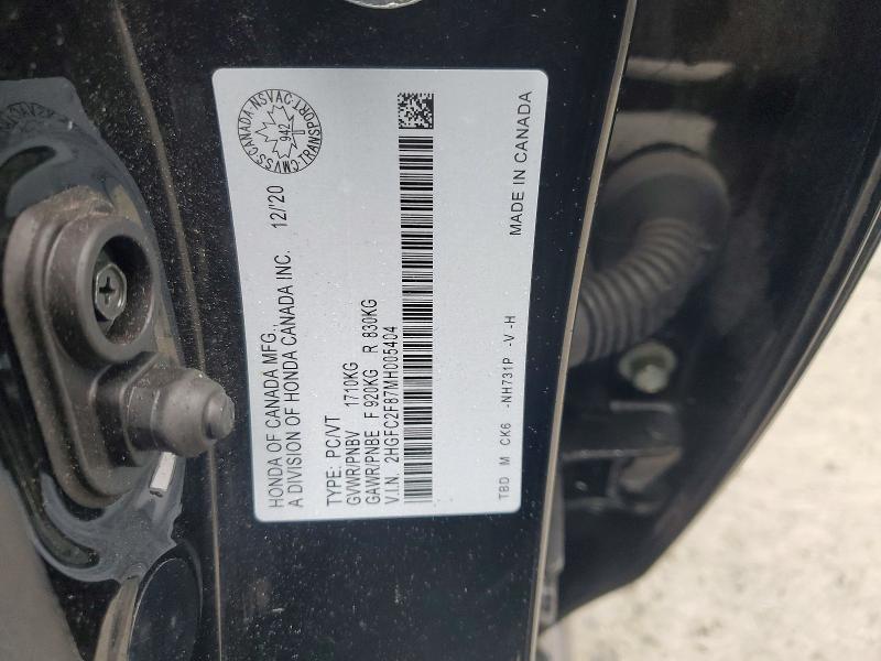 Продажа на аукционе авто 2021 Honda Civic, vin: 2HGFC2F87MH005404, номер лота: 49648736