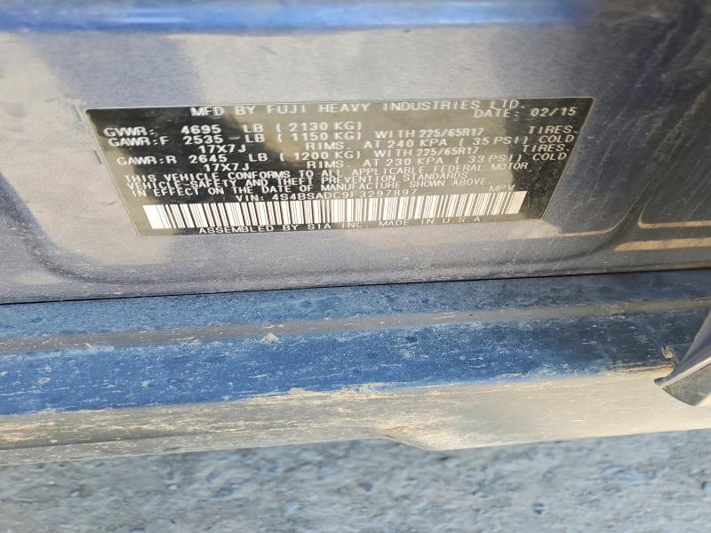 Продажа на аукционе авто 2015 Subaru Outback, vin: 4S4BSADC9F3297897, номер лота: 47763976